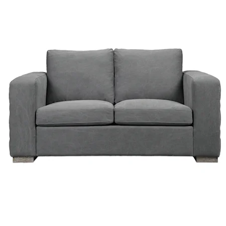 Inari Stonewashed Gray Loveseat